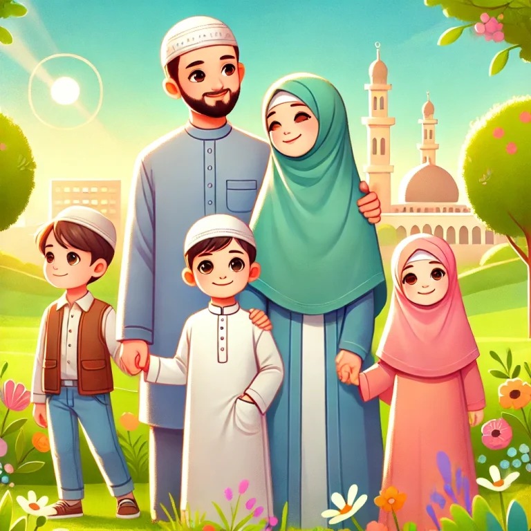 Happy islamic family